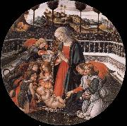 Francesco Botticini The Adoracion of the Nino oil painting reproduction